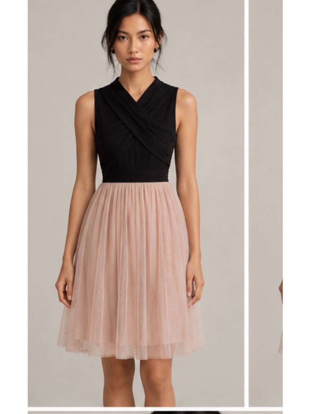 Anthropologie HD in Paris Colorblock Tulle Dress